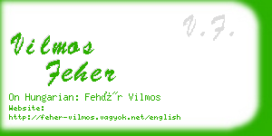 vilmos feher business card